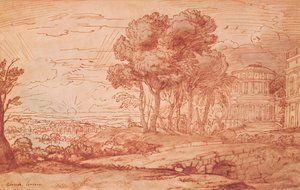 The Temple of Apollo on the island of Delos, c.1648 by Claude Lorrain